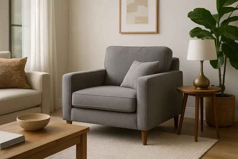 Combineren van grijze fauteuils met andere interieurstukken